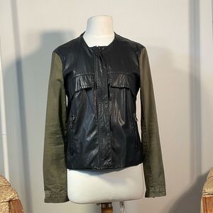 Zara Leather and Denim jacket